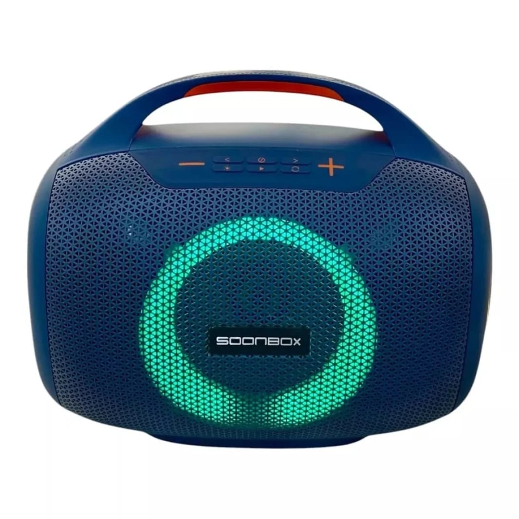 Soonbox S6300 Stereo Bluetooth High Power Party Box Waterproof Outdoor 80W Wireless Speaker Portable Audio System Sound Speakers - Blue