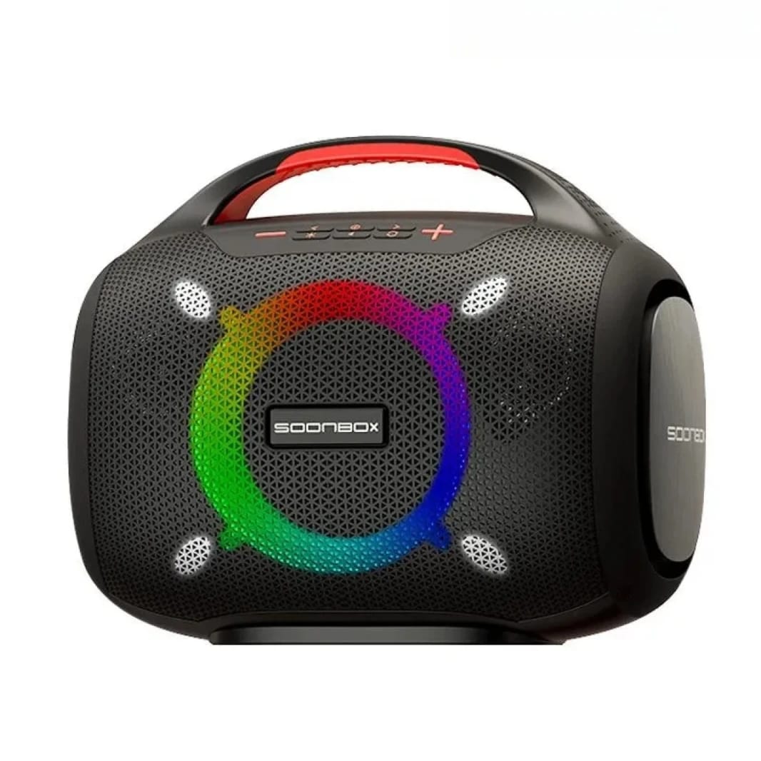 Soonbox S6300 Stereo Bluetooth High Power Party Box Waterproof Outdoor 80W Wireless Speaker Portable Audio System Sound Speakers - Black