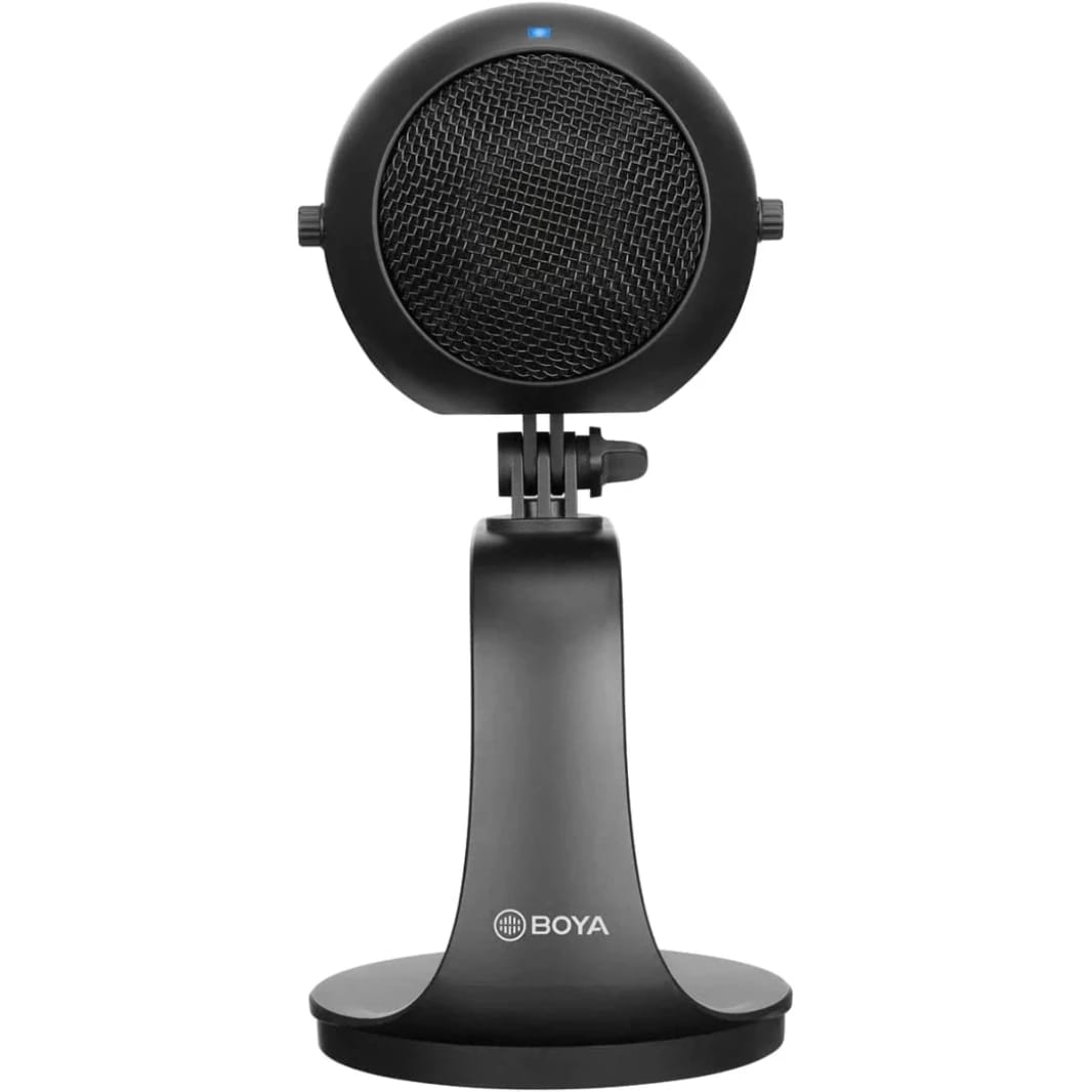 Boya BY-PM300 USB Microphone Condenser Microphone with Monitoring for Podcasts, Studios, Streaming, Radio, YouTube, Plug 'n Play on PC and Mac - Black
