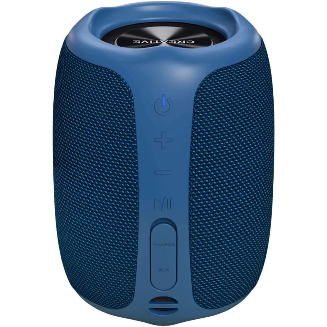 Creative Muvo Play Portable Bluetooth 5.0 Speaker IPX7 Waterproof Up to 10 Hours of Battery Life with Siri & Google Assistant - Blue