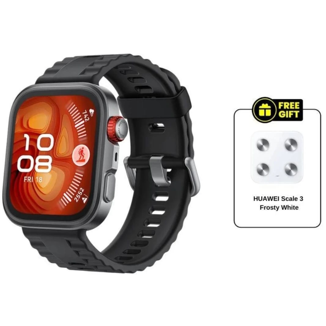 HUAWEI WATCH FIT 4 Pro Smart Watch, 1.82" Display, Sapphire Glass, GPS for Pro-Level Outdoor Sports, ECG, up to 10Day Battery Life, iOS & Android, Black + FREE HUAWEI Scale