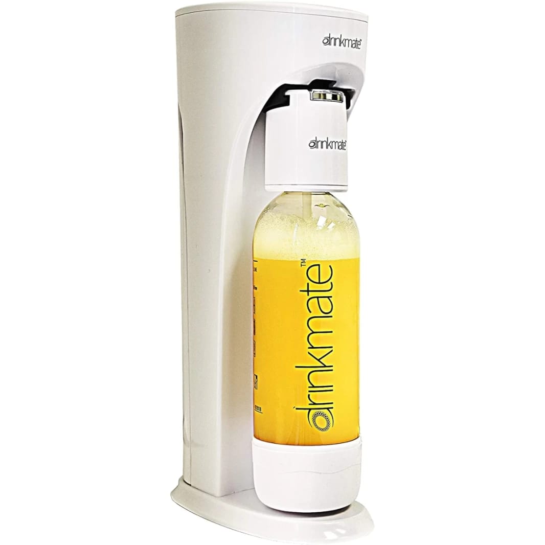 DrinkMate Water & Soda Machine, Carbonates Any Drink , Cylinder Included - White