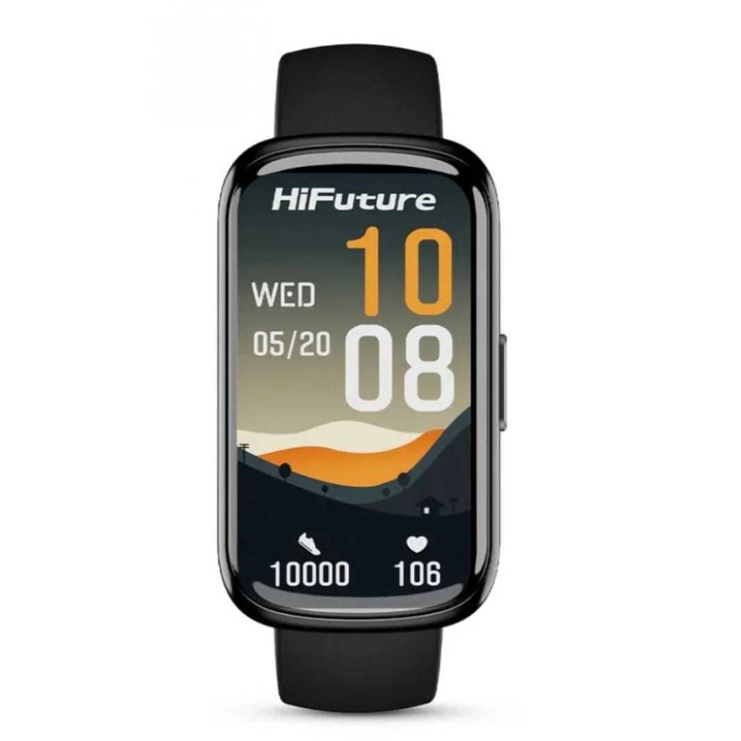Hifuture EVO2, 1.47 Inch IPS Display, 7 Days Daily Use, 100+ Sport Mode, Heart Rate Monitoring, IP68 Waterproof (Black) - 18 Month Warranty