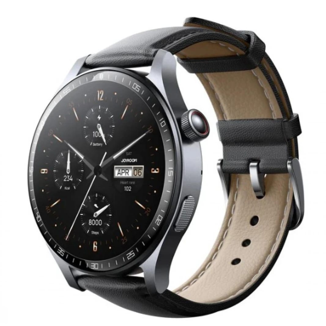 Joyroom JR-FC2 Pro Classic Series Smart Watch (Make/Answer Call) Black with Extra leather Black band IOS, Andriod (Black) - 18 Month Warranty