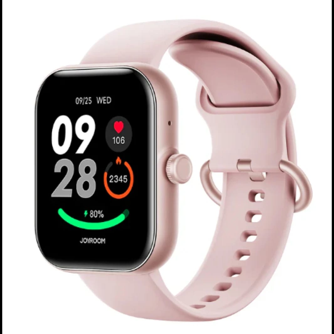 JOYROOM JR-FT5 Plus Fit-Life Series Smart Watch (Answer/Make Call) Black Apple IOS, Android - Silver - 18 Months Warranty - Pink
