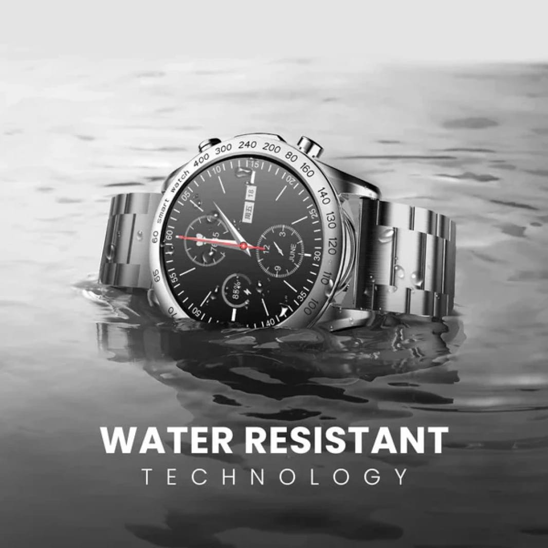 HiFuture FutureGo PRO Stainless-Steel Smartwatch 1.32" FHD large screen Waterproof - in Silver