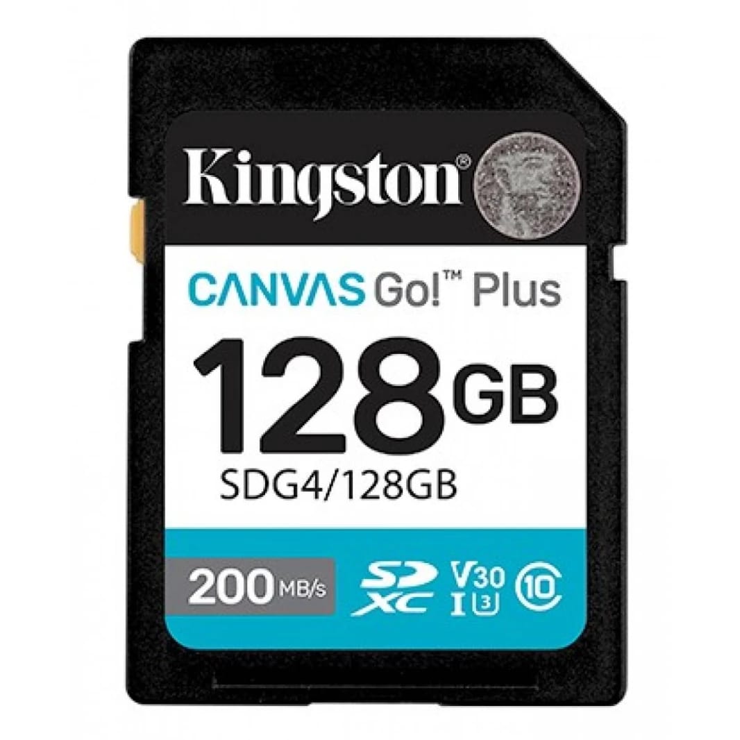 Kingston Canvas Go! Plus SD Memory Card (128GB) For DSLRs, Mirrorless Cameras & 4K Video Up to 200MB/s