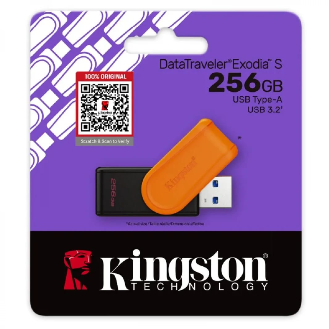 Kingston DataTraveler® Exodia™ S USB Flash Drive Entry-level USB 3.2 Gen 1 - 256GB