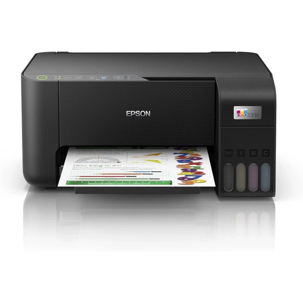 Epson EcoTank L3250 Home ink tank printer A4, Colour, 3-in-1 printer with WiFi and SmartPanel App connectivity, Black, Compact