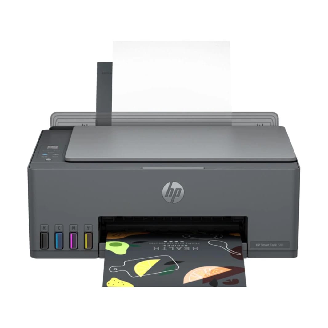 HP Smart Tank 581 All-in-One Printer - Print , Copy, Scan, Wi-Fi, with dedicated ID copy smart button, 4800 x 1200 DPI 11 ppm A4 , Wi-Fi Direct, Hi-Speed USB 2.0 - Black  1 Year Warranty