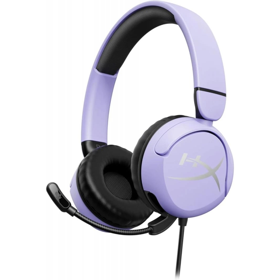 HP HyperX Cloud Mini Wired On Ear Headset 30 mm drivers Lightweight and comfortable Durable microphone with flip-to-mute (For Kids) - Lavender