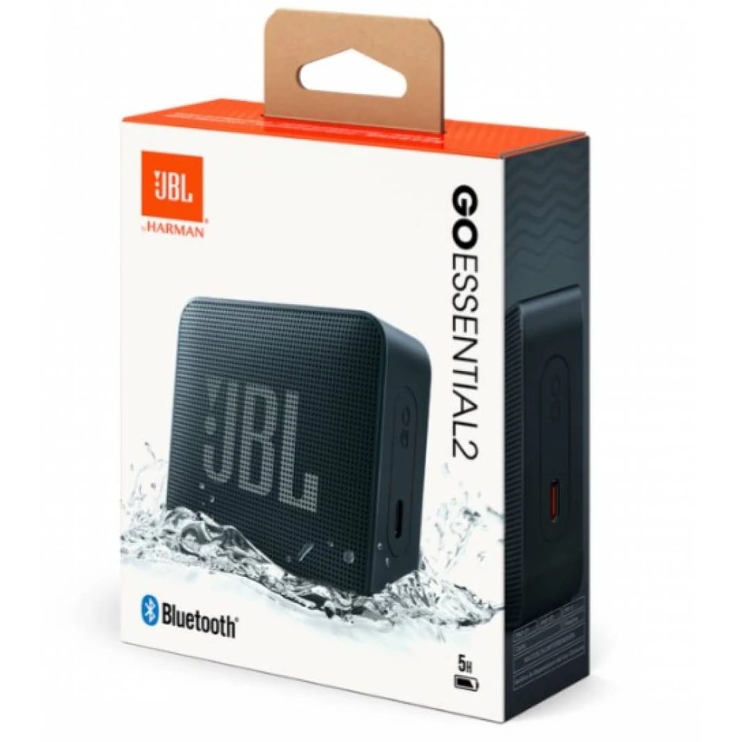 JBL GO Essential 2, Portable Bluetooth Speaker with Original Pro Sound, Up to 5 Hours of Battery Life, IP67 Waterproof Design, Black