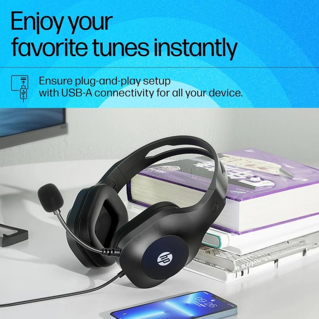 HP DHH-1601 3.5mm Wired Stereo surround sound effect 2 Jack