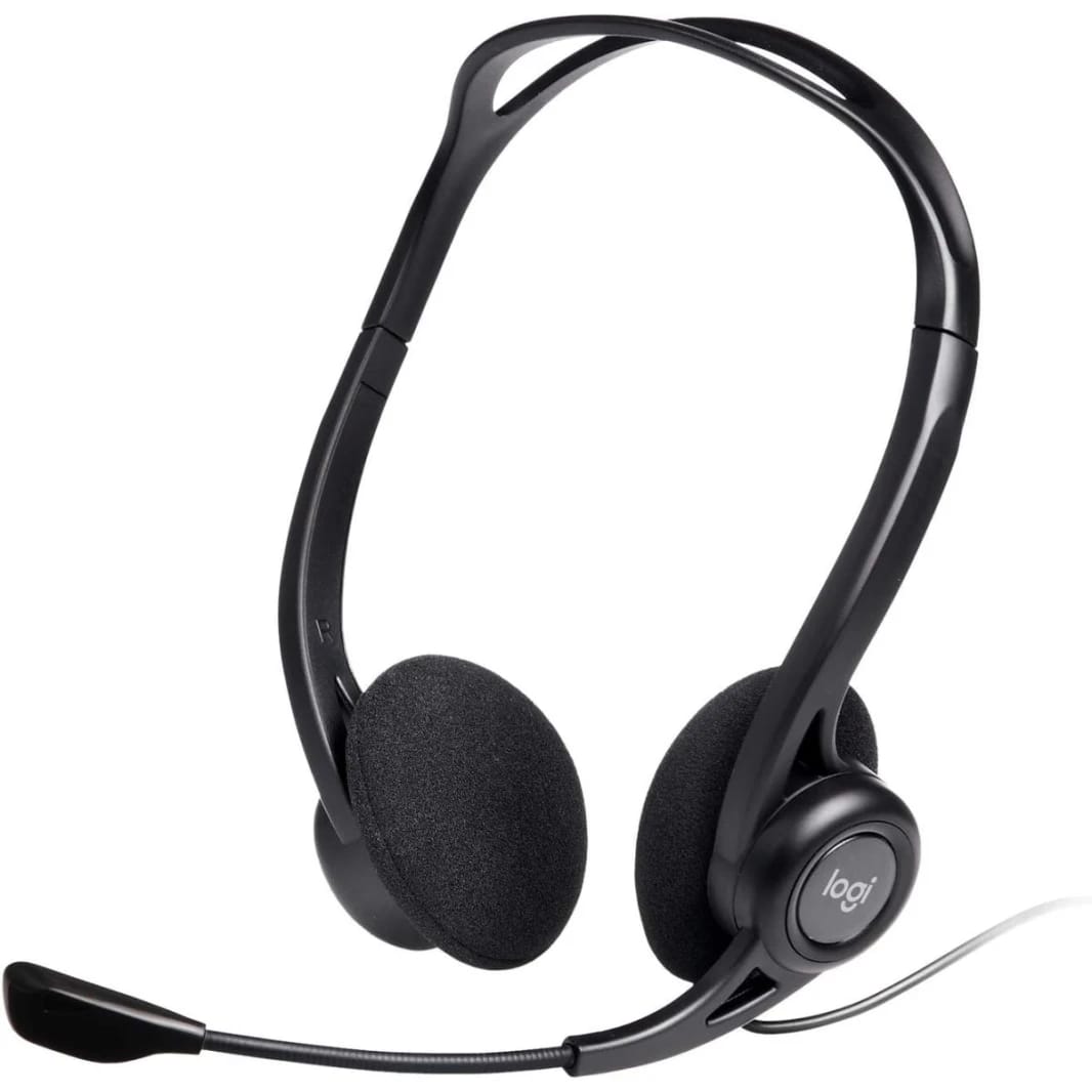 Logitech OEM PC 960 USB Stereo Headset Easy plug-and-play connection Mute Butten with Noise-cancelling Microphone