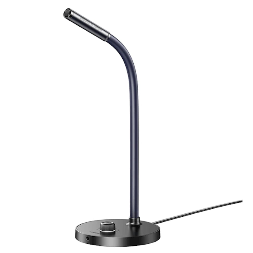 UGREEN CM564 USB Desktop Omnidirectional Microphone with Built-In Volume and Mute Controls, Intelligent Noise Reduction, and Adjustable Body for Video Conference, Live Streaming and Recording