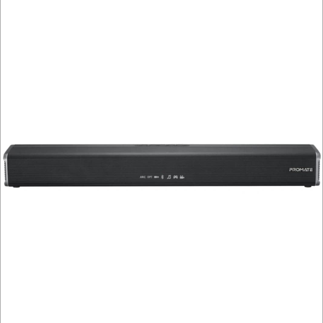 Promate CASTBAR-60 60W Soundbar with Slim Design, Bluetooth v5.0, Multipoint Pairing and Remote Control
