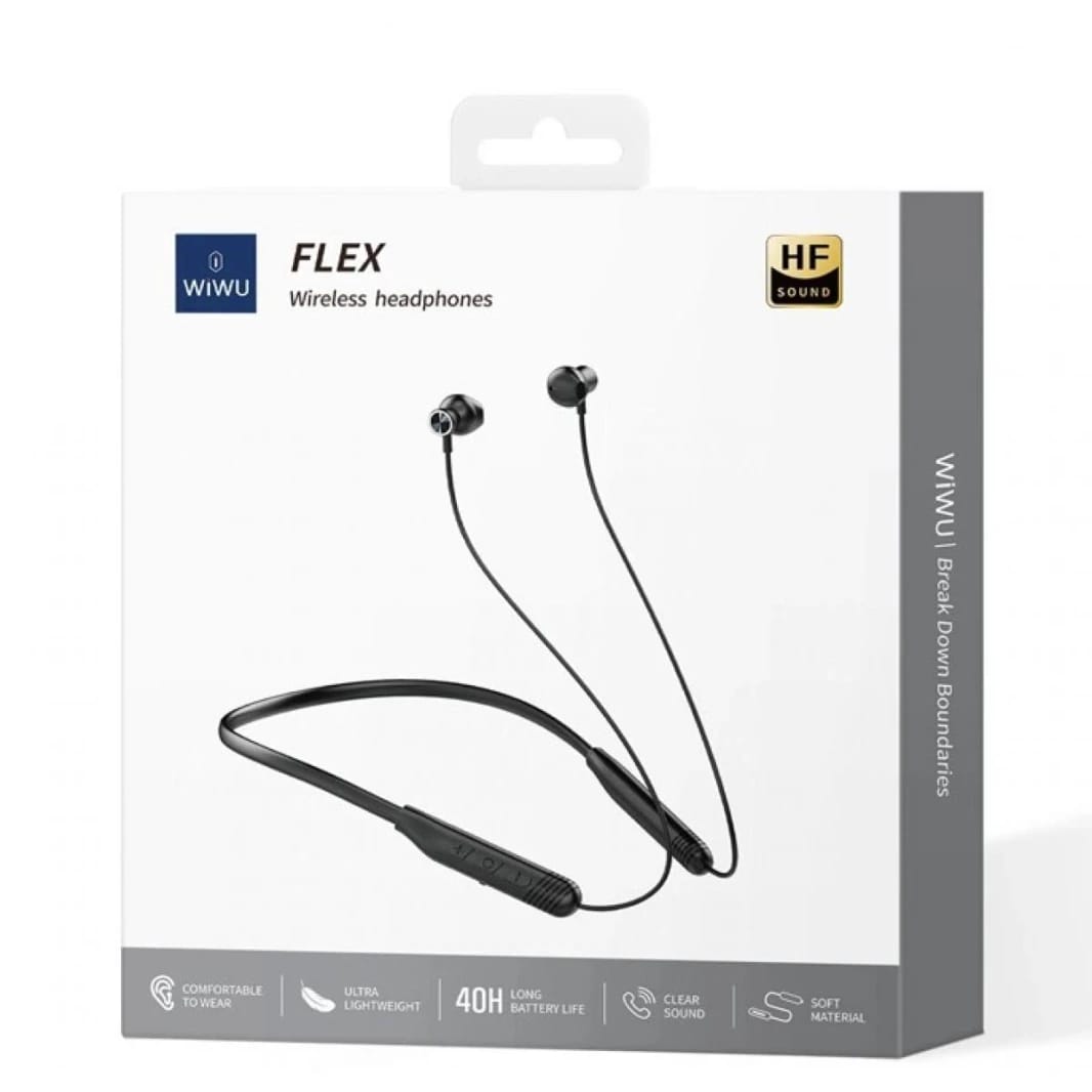 WIWU Smart Wireless Headphones Blutooth Headset With MIC Noise Cancellation Bass Stereo Earphone,Neckband Blutooth Headphones