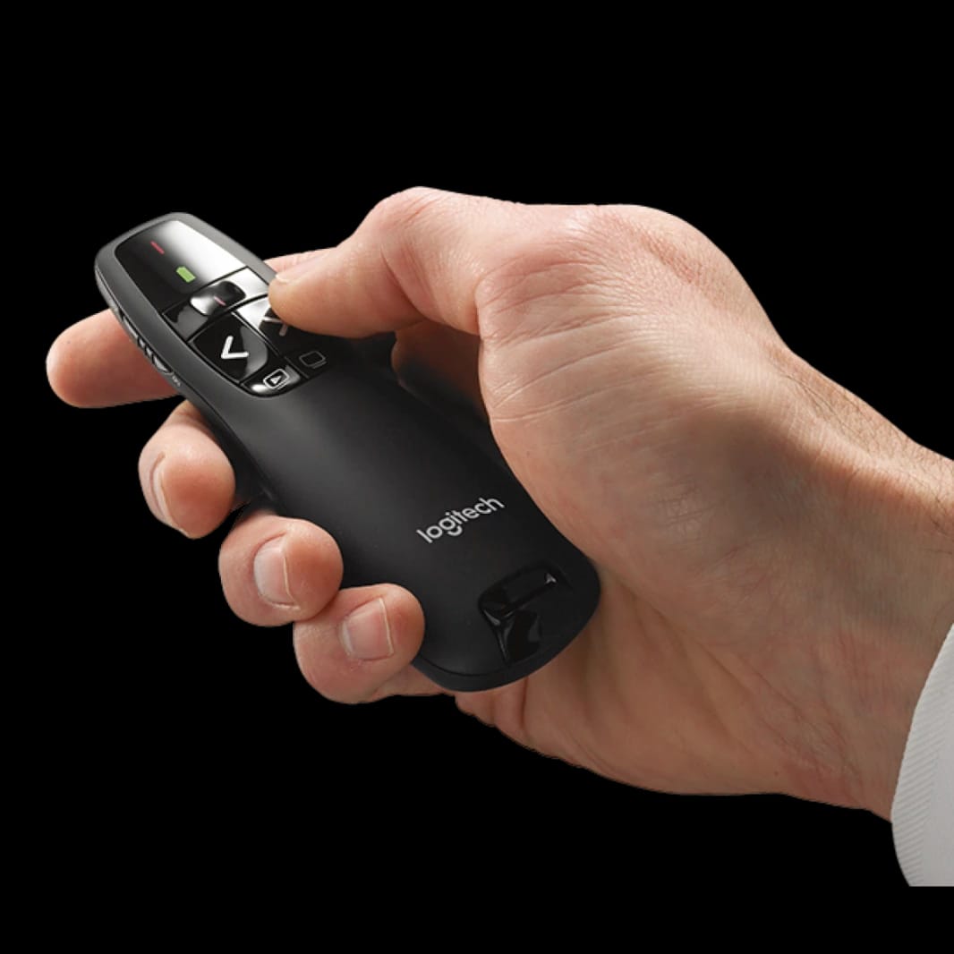 Logitech Wireless Presenter R400, Wireless Presentation Remote Clicker with Laser Pointer