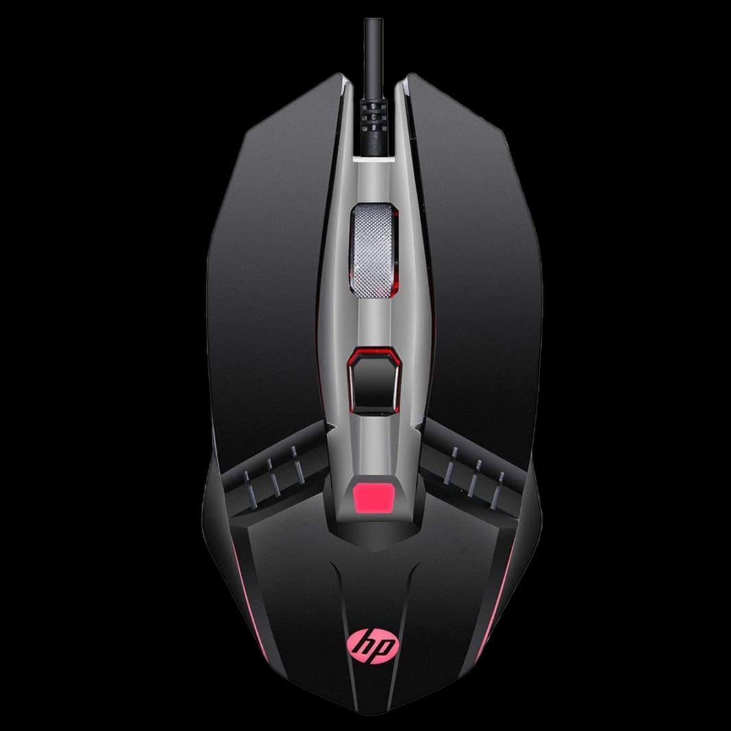 HP M270 Backlit USB Wired Gaming Mouse with 6 Buttons, 4-Speed Customizable 2400 DPI, Ergonomic Design