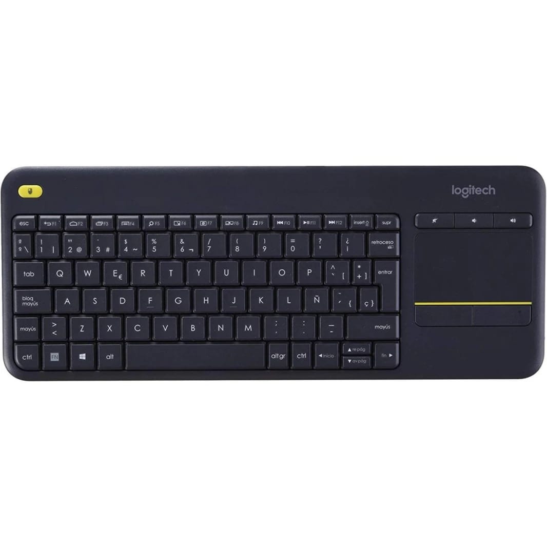 Logitech Wireless Keyboard K400 Plus With Touchpad for TV, Computers, Phones and Tablets Arabic / English - Black