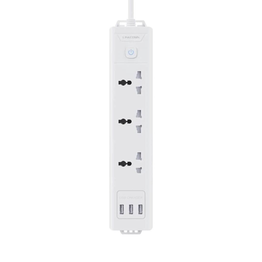 LINKCOMN Power Strip 3 Sockets + 3 USB  PS303 - 1.5m MK