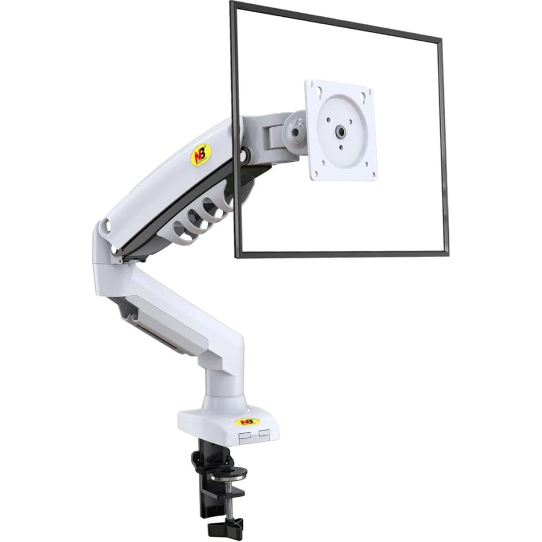 NORTH BAYOU F80 MONITOR DESK MOUNT STAND FULL MOTION FOR 17-30-Inch MONITORS - Holder / White