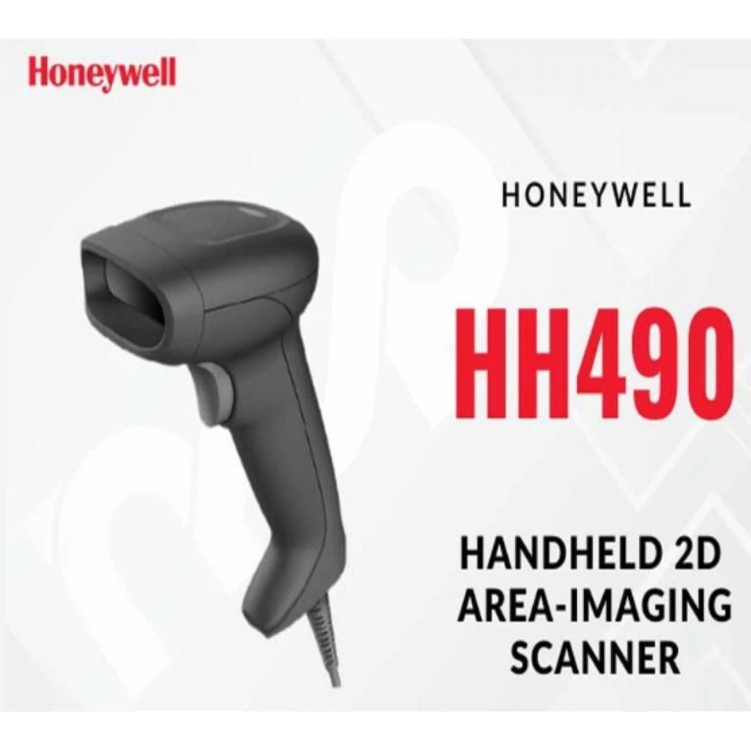 Honeywell USB Wired Scanner Only, Omni-Directional, 1D, PFD & 2D, Extreme Bar Code Recognition Efficiency, 1GHz MCU & 1MPx Camera, USB Type-A, 1.5m Straight Cable, Black | HH490