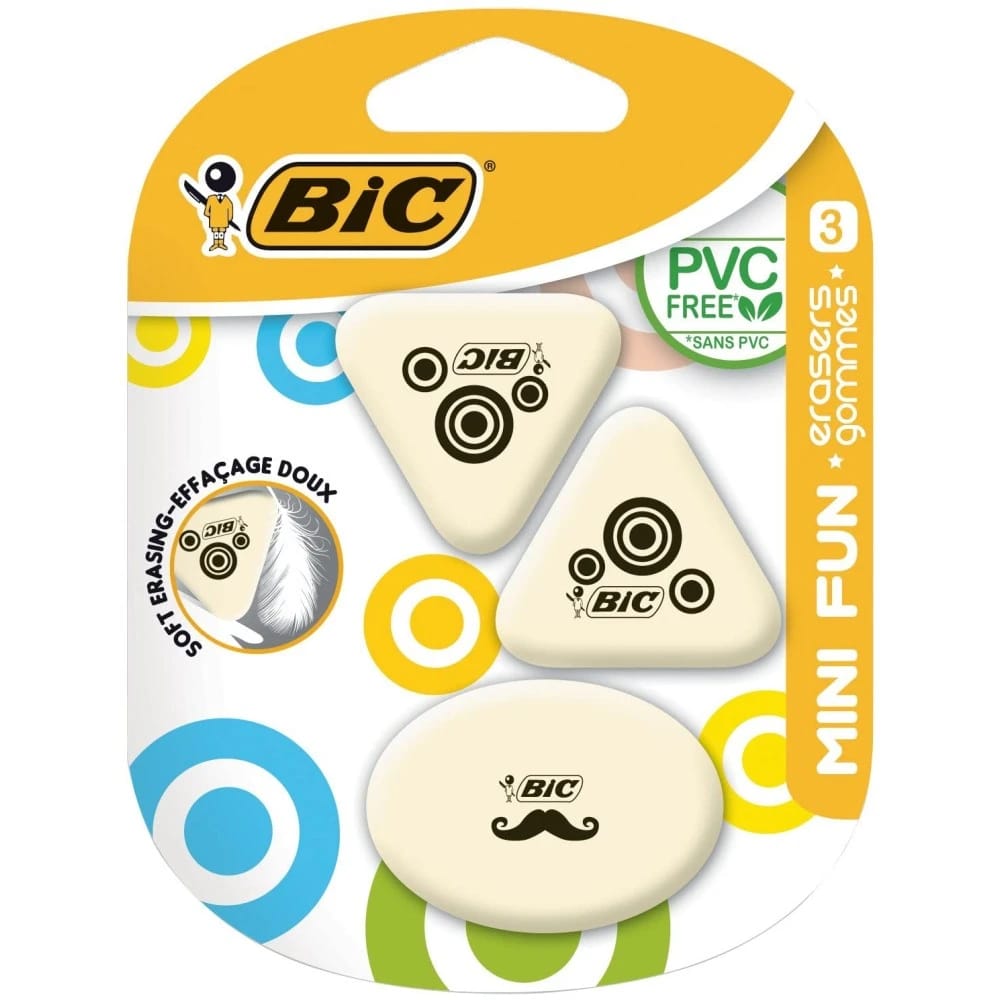 حزمة ممحاة صغيرة من 3 | bic