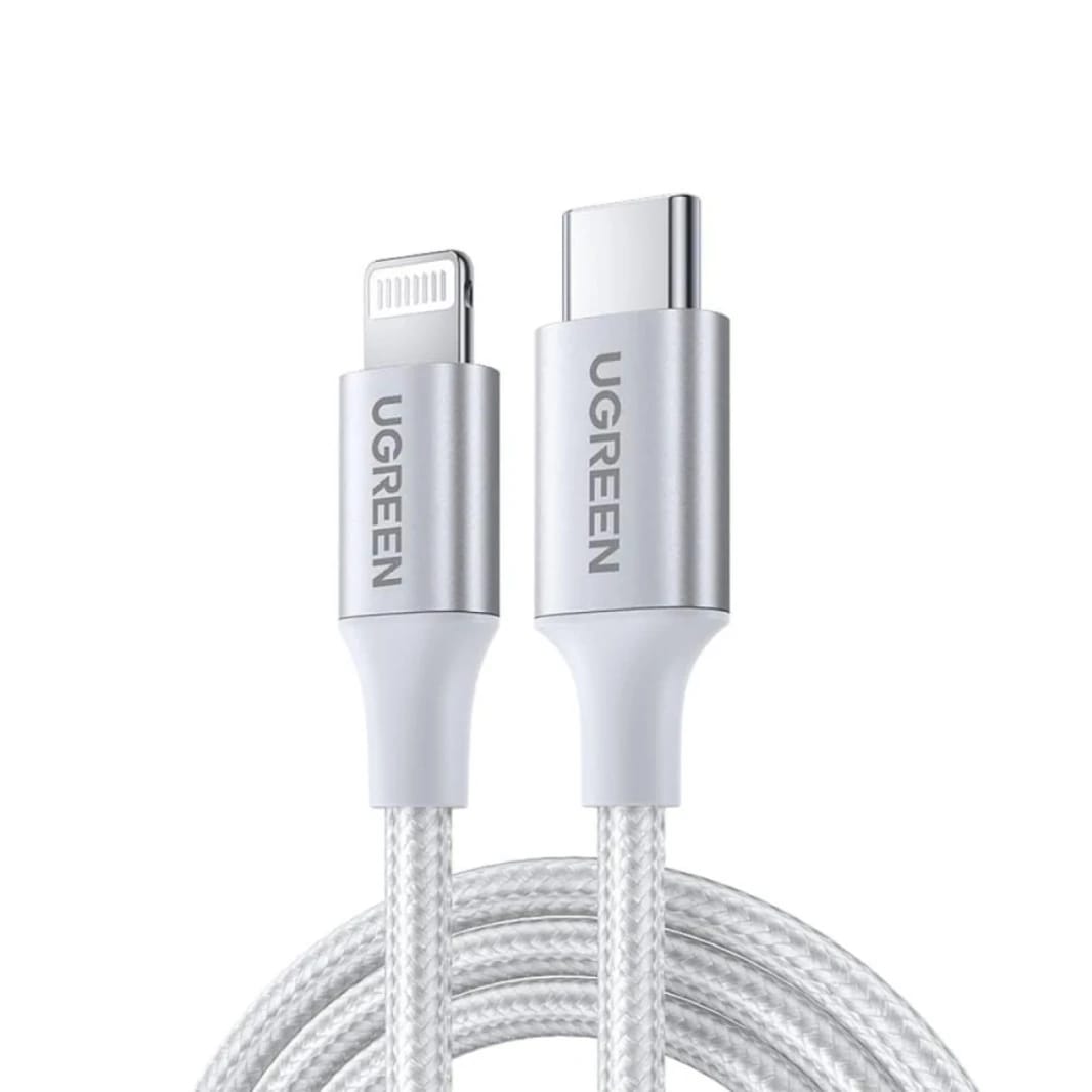 UGREEN US304 70523 Cable with USB-C/ Lightning Connectors MFi Certified 1m - Silver