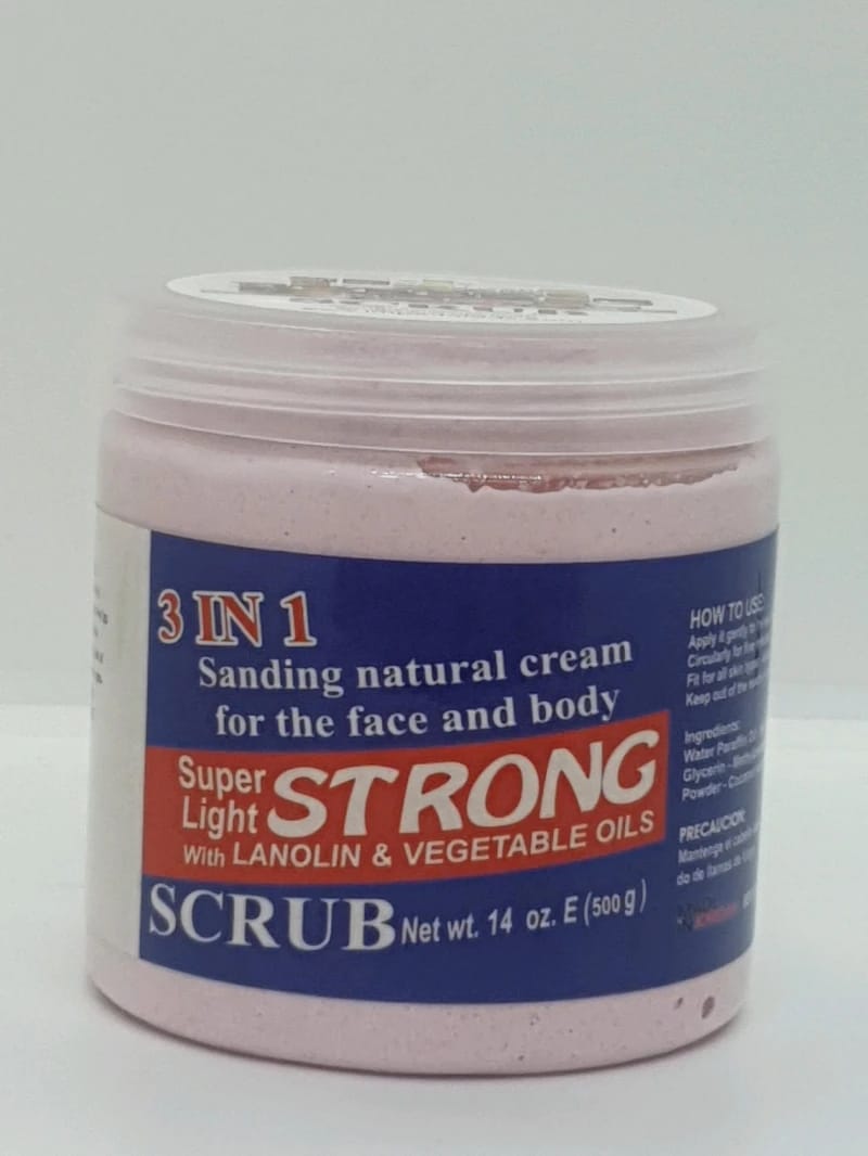 3 in 1 Strong Light Sanding Natural Cream Scrub with Lanolin and Vegetable Oils for Face and Body for Daily Use