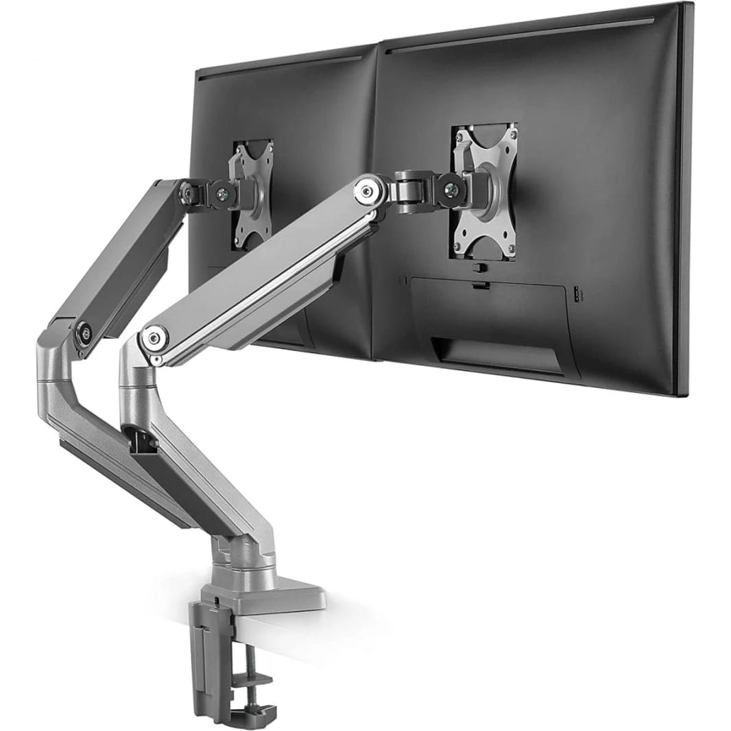 Double arm table stand monitor bracket 17-32"