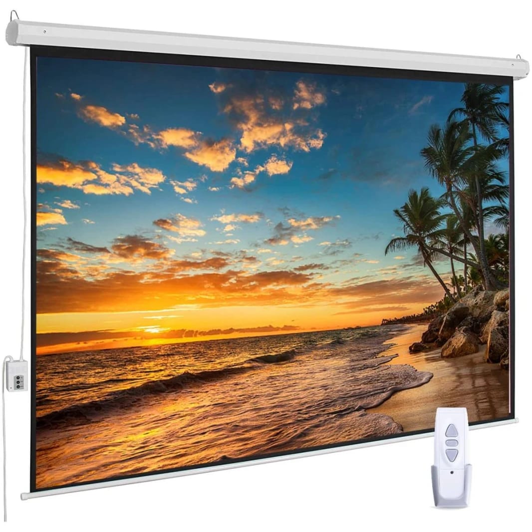 Motorized Projector Screen Wall Mount (240cmx240cm) with Remote