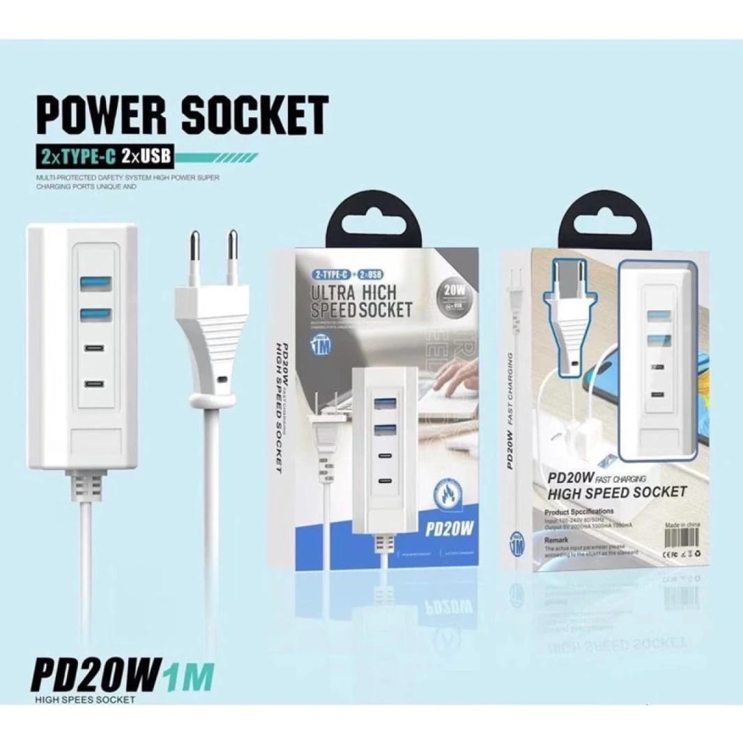 High Speed Socket PD20W Fast Charging- 20W