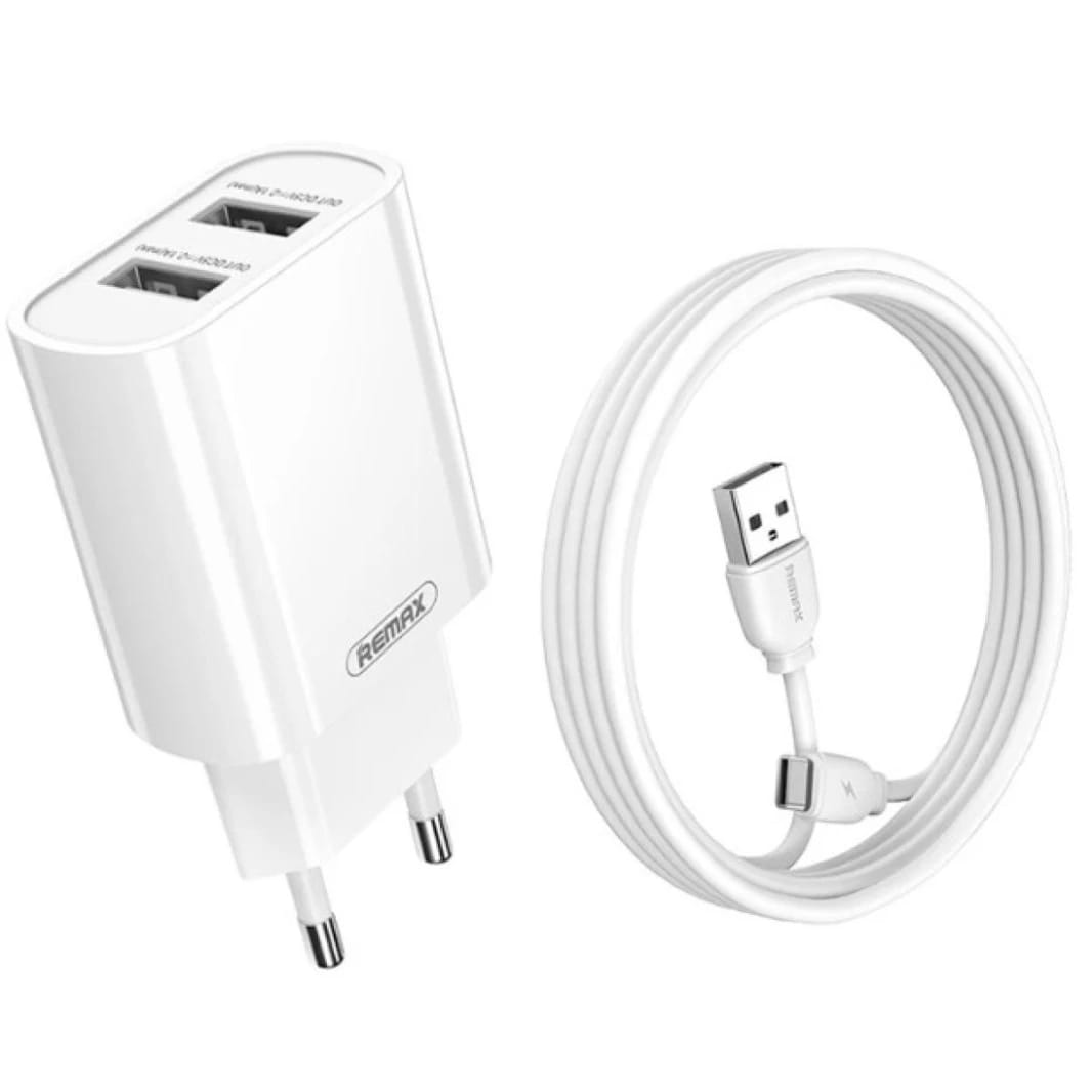 Remax RP-U35 EU Wall Charger with 2 Charging Ports for Lightning Port -Type C