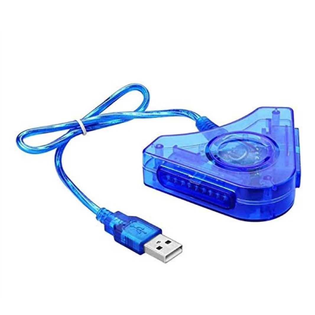 USB Dual Player Converter Adapter Cable for PS2 to PC USB