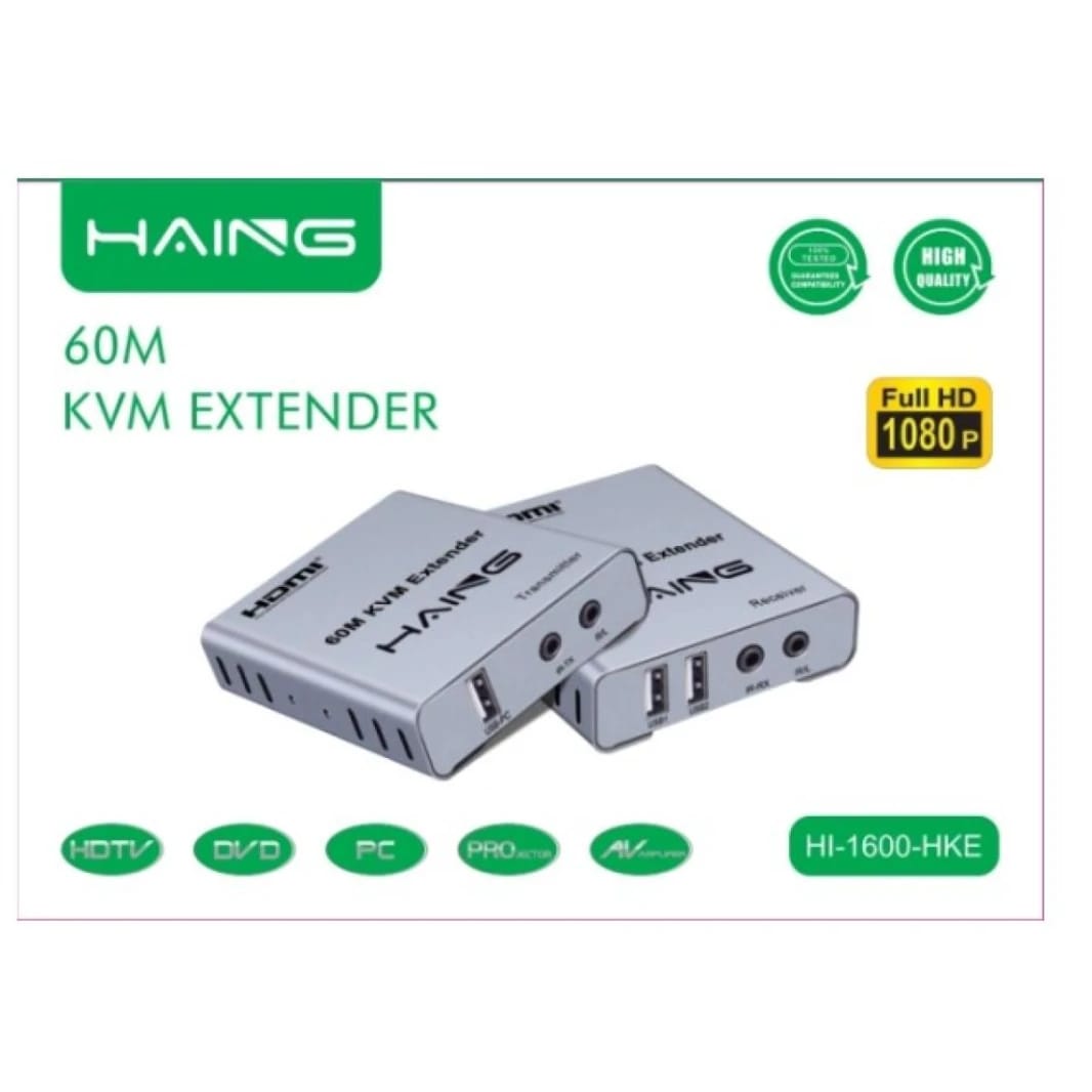 HAING HI-1600-HKE HDMI Extender with USB KVM 60M 1080P