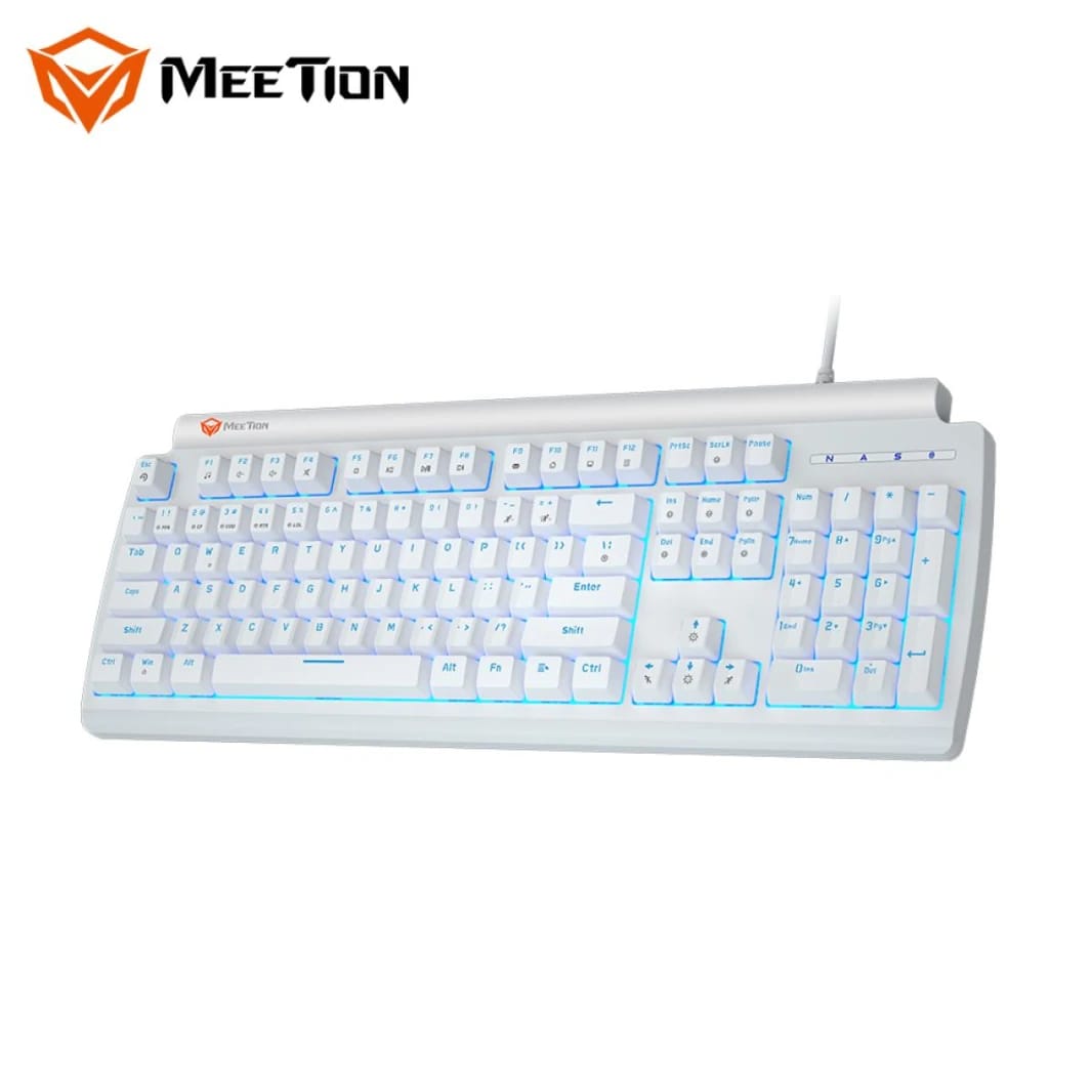 Meetion MT-MK600 Blue Switch Olly Go Mechanical Gaming Keyboard -White