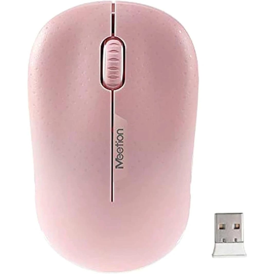 MeeTion MT-R545 Cordless Optical Usb Computer 2.4GHz Wireless Mouse -Pink