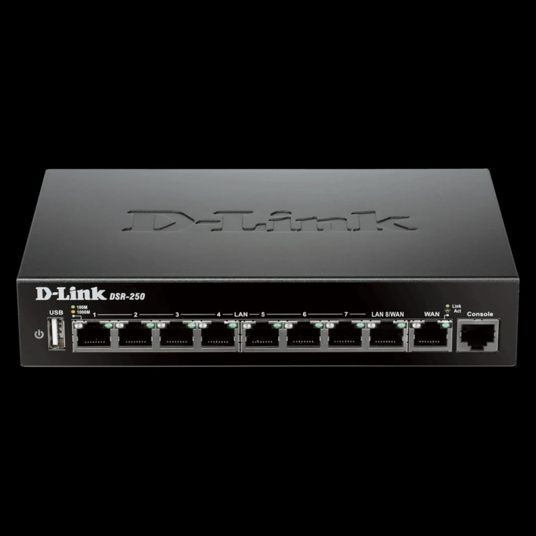 D-Link DSR-250 8-Port Gigabit VPN Router