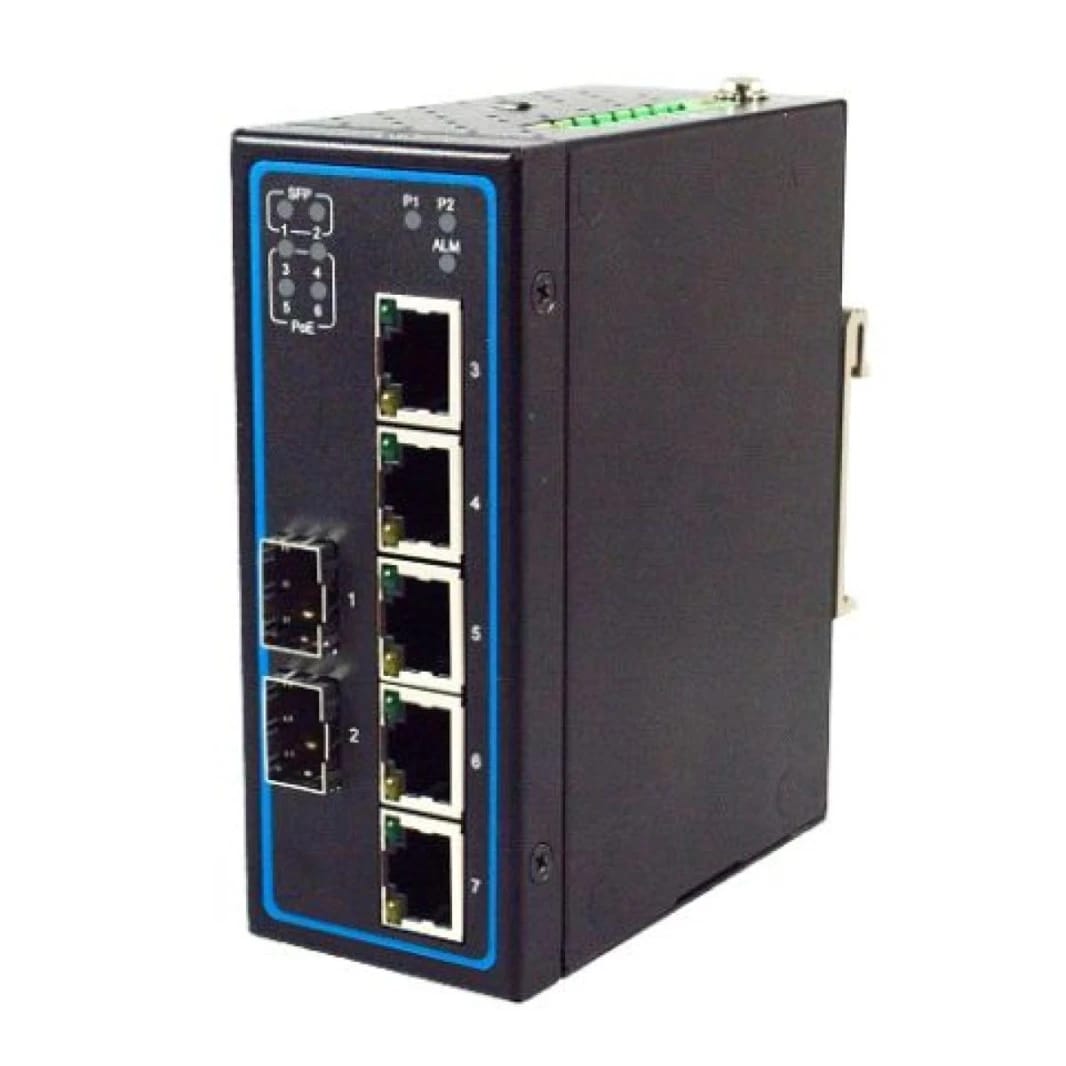 D-Link DGS-F1000-4P1T2S 5 Port Gigabit (4x PoE ports) 2x SFP industrial unmanaged Switch