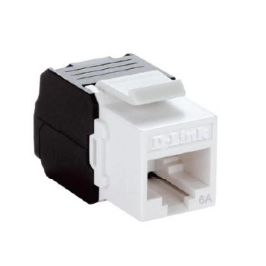 مقبس كيستون D-Link CAT6A 10G أبيض - موديل NKJ-6AWHI1B21
