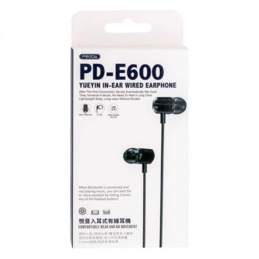 PRODA PD-E600 YUEYIN In-Ear Headphone