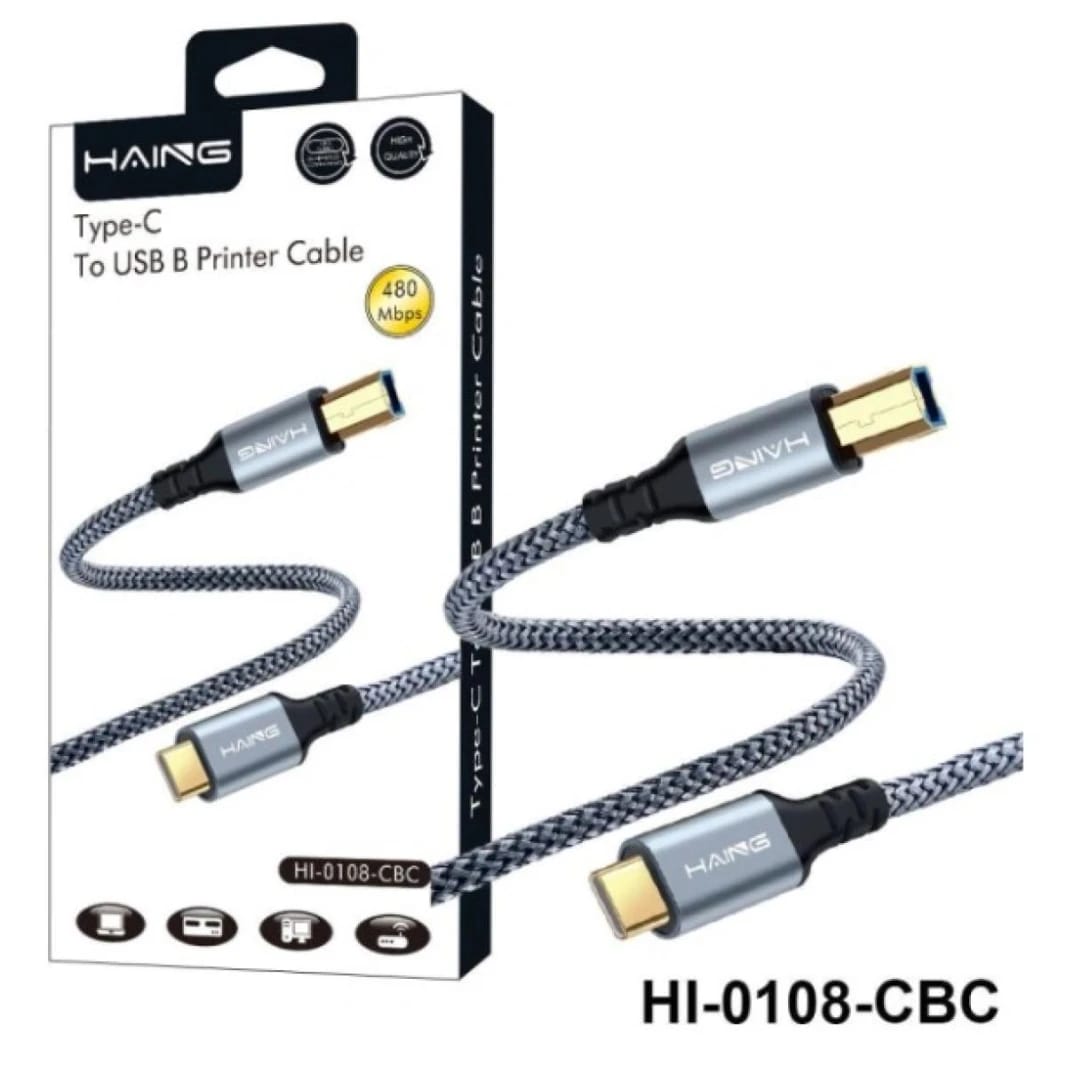 HAING HI-0108-CBC-3M Type-C to USB B Printer Cable 3M