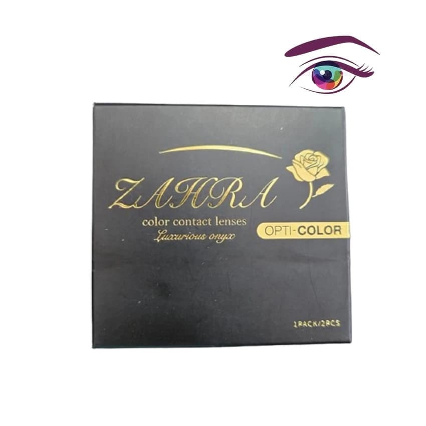 عدسات لاصقة ملونة زهرة - صناعة كورية (عبوة قطعتين)