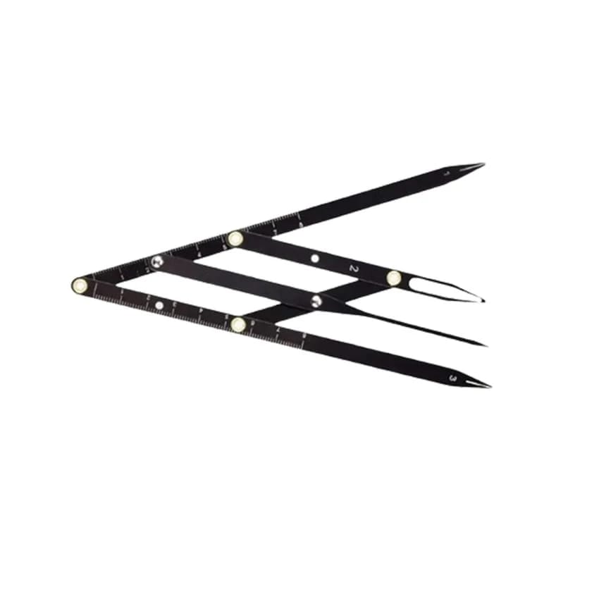 Stainless Steel Microblading Balance Positioning Eyebrow Mapping Ruler, Golden Ratio Ruler Measurement Tool For Tattoo Measuring