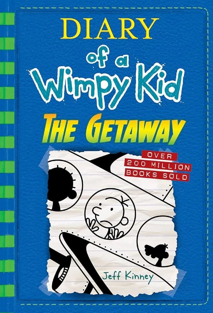 Jeff Kinney's Diary of a Wimpy Kid: The Getaway, Book 12, detailing Greg Heffley's holiday misadventures.