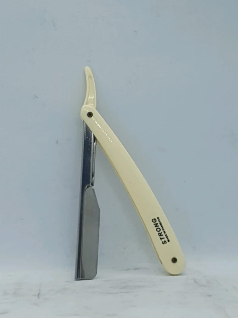Strong Professional Men's Straight Razor, Made in Pakistan, Stainless Steel Shaving Blade, For Home and Barber Use, Premium Quality for Precise and Clean Shave, Durable Design.