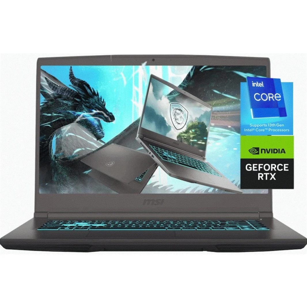 MSI GF63 Thin Gaming Laptop 15.6 FHD 144Hz IPS, 13th Gen Intel Core i7-13620H, Nvidia RTX 2050 4GB GDDR6, 16GB DDR4 RAM, M.2 512GB - Cosmos Grey