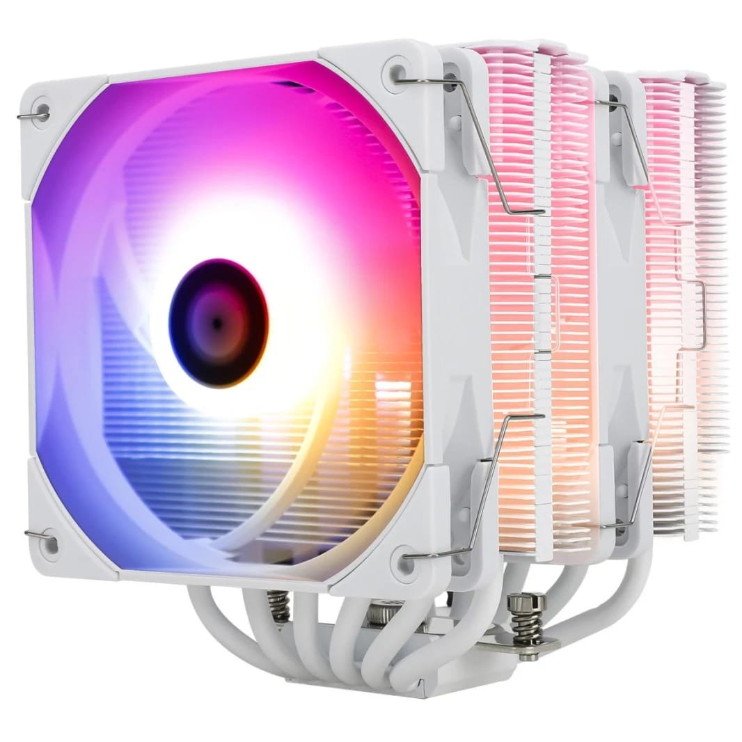 Thermalright Peerless Assassin 120 White ARGB CPU Air Cooler, Dual Tower w/ 6x 6mm Heat Pipes & High Performance Dual Fan,