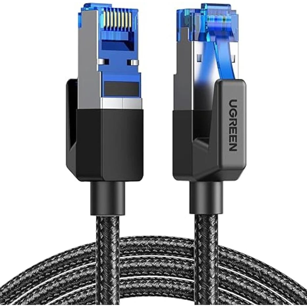 UGREEN CAT8 NW153 Pure Copper Ethernet Cable Braided 10m (Black)